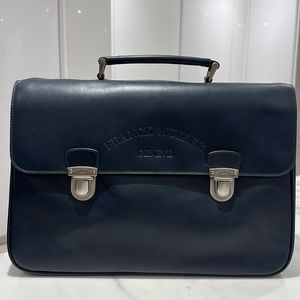 Blue Leather briefcase- Franck Muller